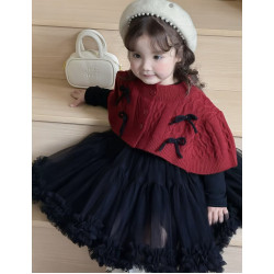 فستان الاميرات الفاخر من ٢-٦ سنوات مبطن مع كاب صوف