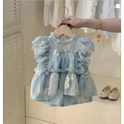 طقم سماوي انيق ٢-٦ سنوات 