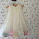 فستان بناتي سكري معبأ بالورود ٢-٦ سنوات