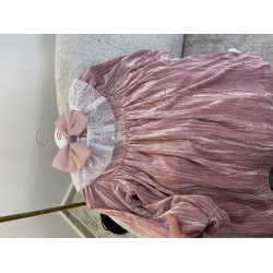 فستان مخمل وردي 