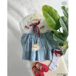 فستان جينز ٩ اشهر حتى سنتين
