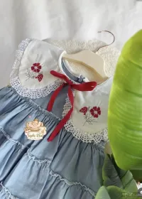 فستان جينز ٩ اشهر حتى سنتين