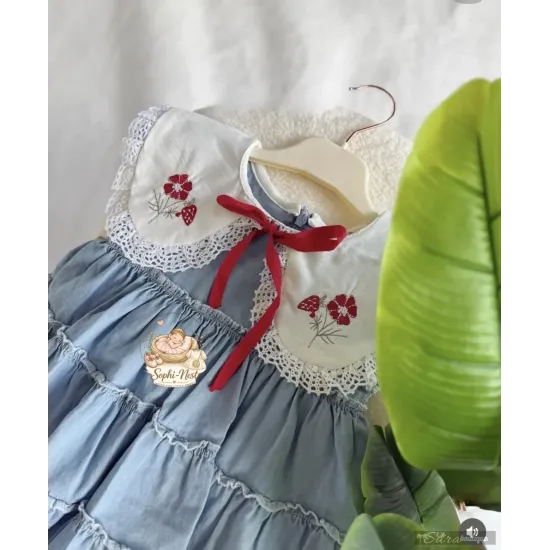 فستان جينز ٩ اشهر حتى سنتين