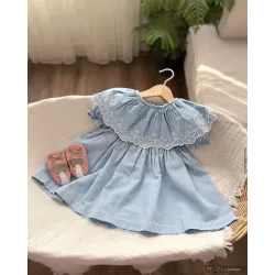 فستان جينز للاميرات من ٩ اشهر حتى سنتين