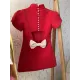 فستان احمر راقي 6-11 سنة