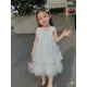 فستان مورد لون ازرق ١-٥ سنوات