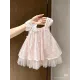 فستان مورد ناعم باللون الوردي ١-٥ سنوات