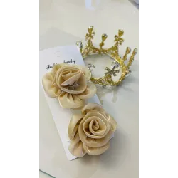 قطعتات ورد لون بيج غامق