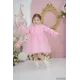 فستان الورد لون فوشي ١-٥ سنوات