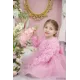 فستان الورد لون فوشي ١-٥ سنوات