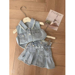 طقم بناتي جينز ماركة ٣-٦ سنوات 