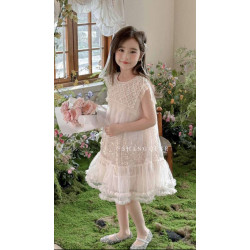 فستان انيق مزين بالترتر والخرز 4-8 سنوات 